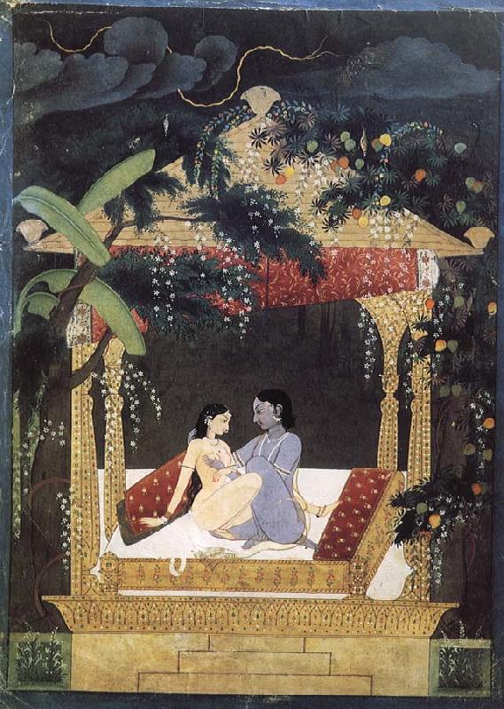 unknow artist Tingzhong of Krishna and Lade Ha oil painting image
